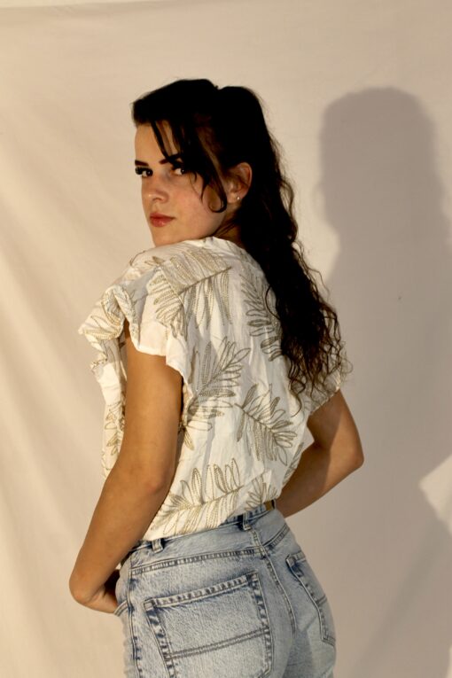 shirt goud/wit - Afbeelding 2